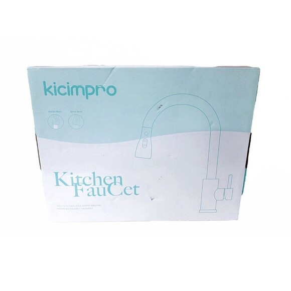 NEW Kicimpro Kitchen Faucet Pull Down Sprayer Single Handle Brushed Nickel - Picture 14 of 14